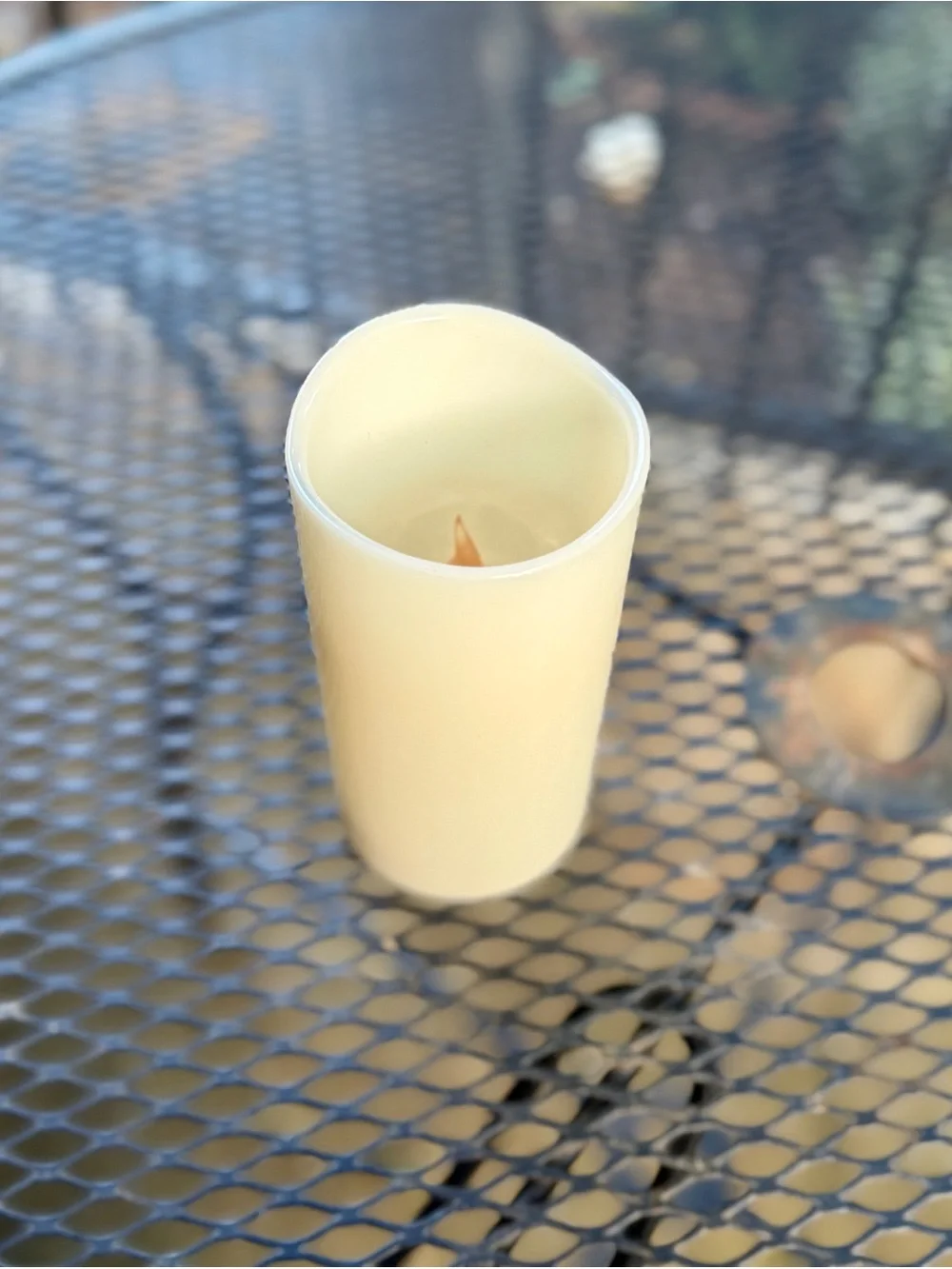 LED Flameless Pillar Candle - Elegant Cream Accent
